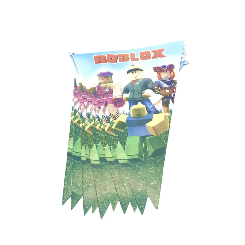 뜨거운 로봇 Roblox 어린이 생일 파티 용품 세트 일회용 식기 Roblox 종이 접시 컵 풍선 베이비 샤워 파티 장식