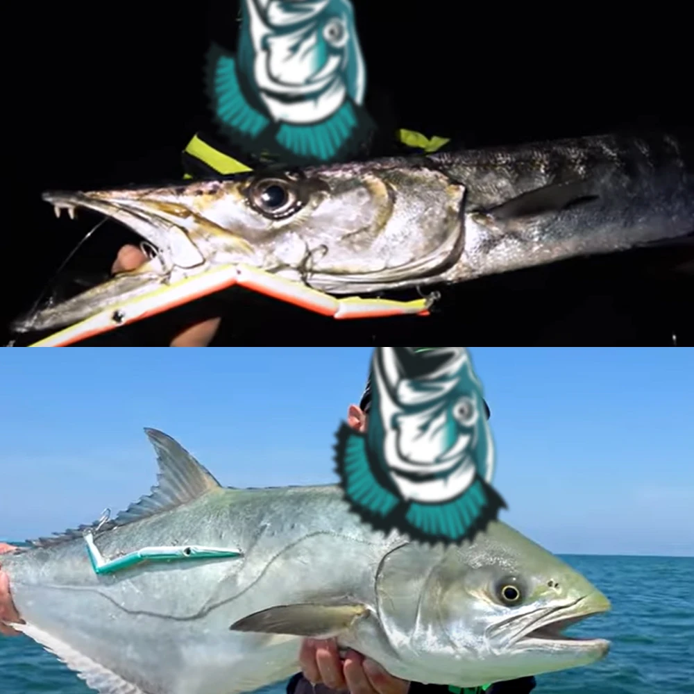 Hunthouse 관절 연필 미끼 3 섹션 낚시 미끼 255mm/30.6g Bluefish Seabass 태클을위한 바늘 싱킹 Swimbait