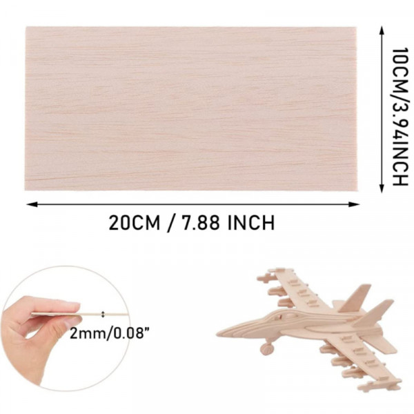 5/10pcs 발사 나무 시트 플라이 100/200/300mm 길이 100mm 너비 1-8mm 두께 공예 DIY 프로젝트 나무 DIY 공예 액세서리