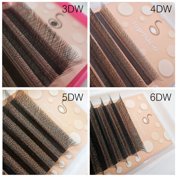 Soft W 3D Fast Lashes SupMacio 기성 속눈썹 번들 3D 클로버 속눈썹 Cilio 3 D Maqueagem Profissional Rzesy Sztuczne