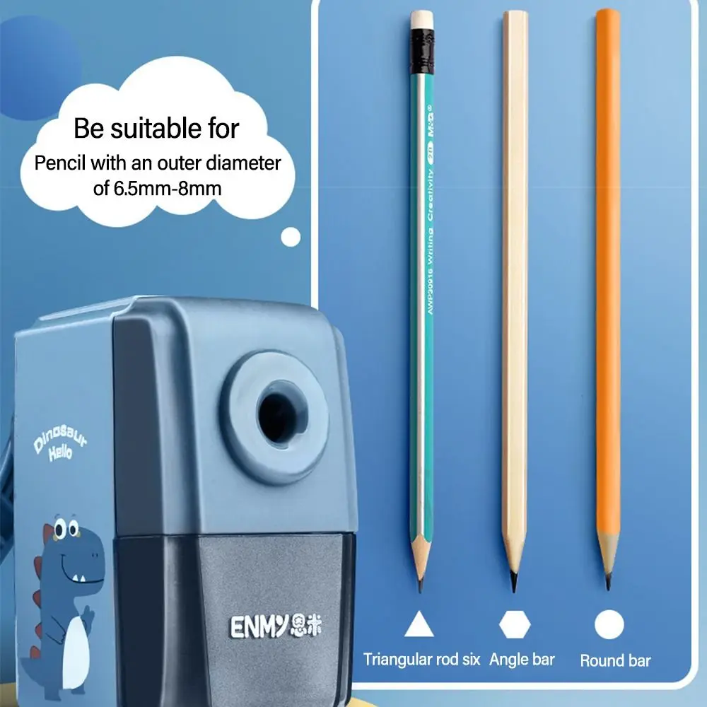 학생 경품 공룡 연필 숫돌, 핸드 크랭크 기계 도구, 자동 리드 입력, 접착 방지 리드, 사무실 선물