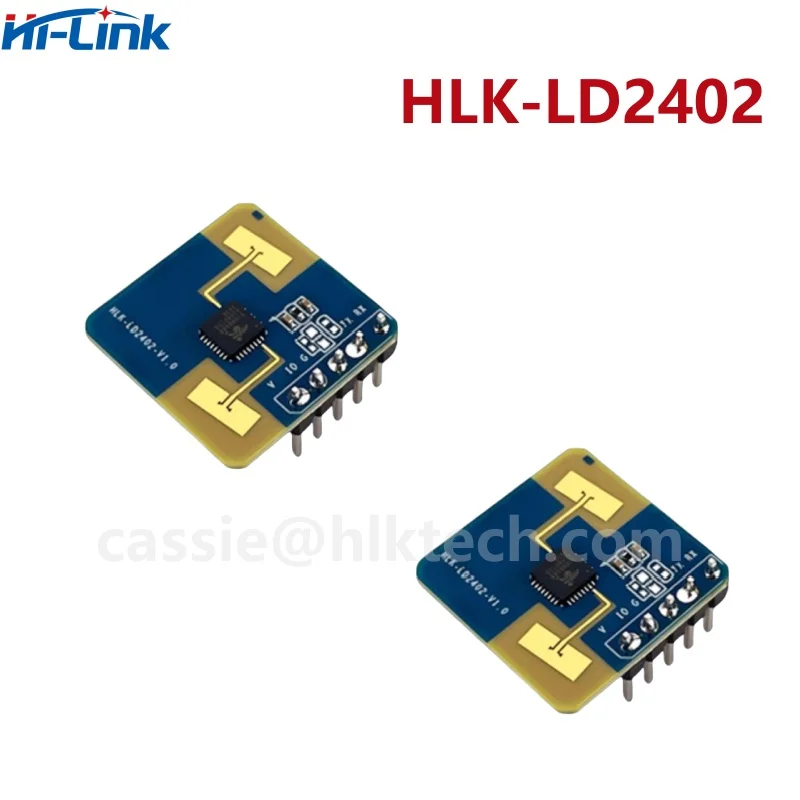 Hi-Link HLK-LD2402 24G 정적 인체 존재 감지, 7m AIoT 밀리미터파 센서 레이더 모듈, GPIO 및 UART 인터페이스