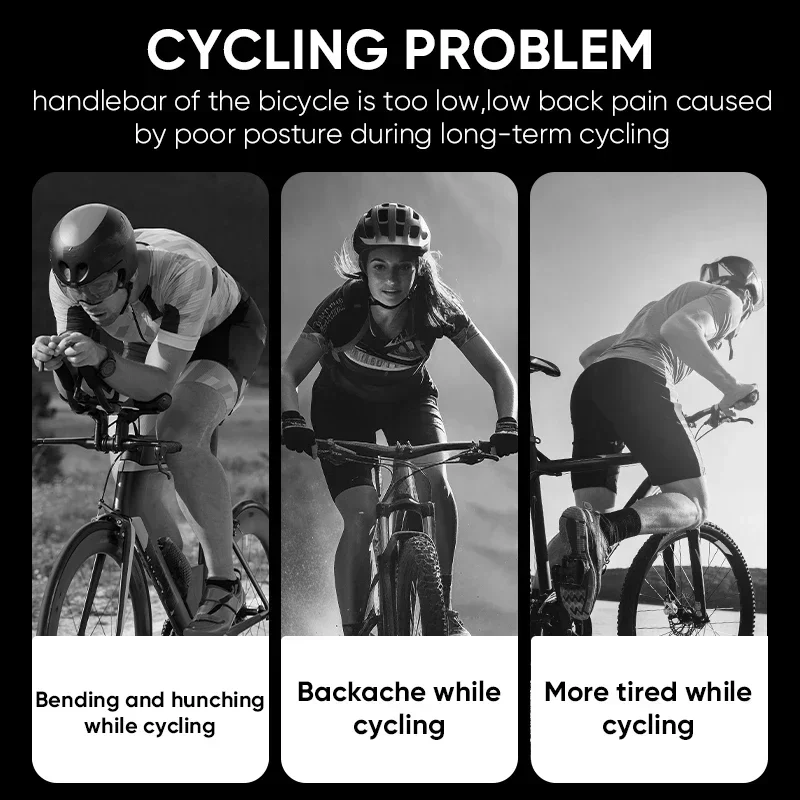 BUCKLOS 자전거 줄기 높이 확장기 100/120/135/180/210MM 알루미늄 합금 핸들 바 라이즈 업 어댑터 28.6mm 사이클 액세서리