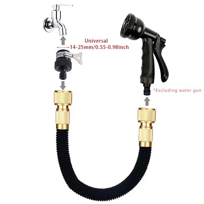 정원 물 호스 릴 확장 가능한 급수 호스 고압 유연한 세차 급수 정원 관개 매직 호스 파이프