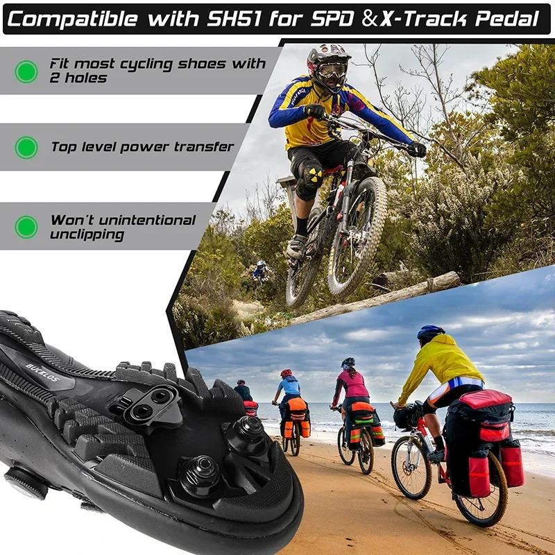 1/2/4PC MTB 클리트 BUCKLOS 산악 자전거 페달 클립 사이클링 신발 페달 클리트 for SHIMANO SPD 자동 잠금 자전거 액세서리