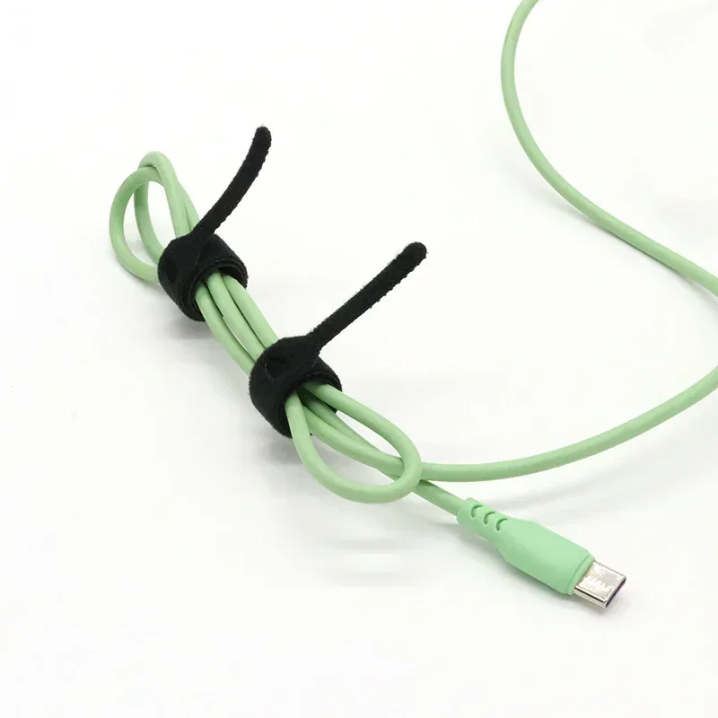 탈부착 가능한 케이블 타이 나일론 후크 루프 검정색 150 200 300mm 스트랩 랩 지퍼 번들 밴드지 타이 플라스틱 고정 와이어 정리대