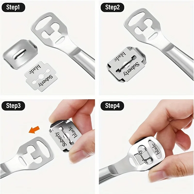 발 관리 및 페디큐어 도구용 굳은살 면도기 블레이드, 옥수수 평면 블레이드, 교체 블레이드, 10/50 개