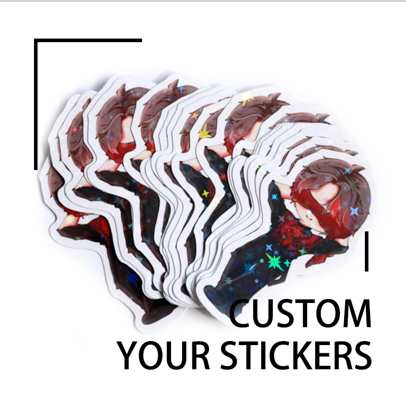 PVC 비닐 로고 만화 디자인 브랜드 장식 노트북 컷 맞춤형 방수 스티커, 비즈니스용 광택 필름