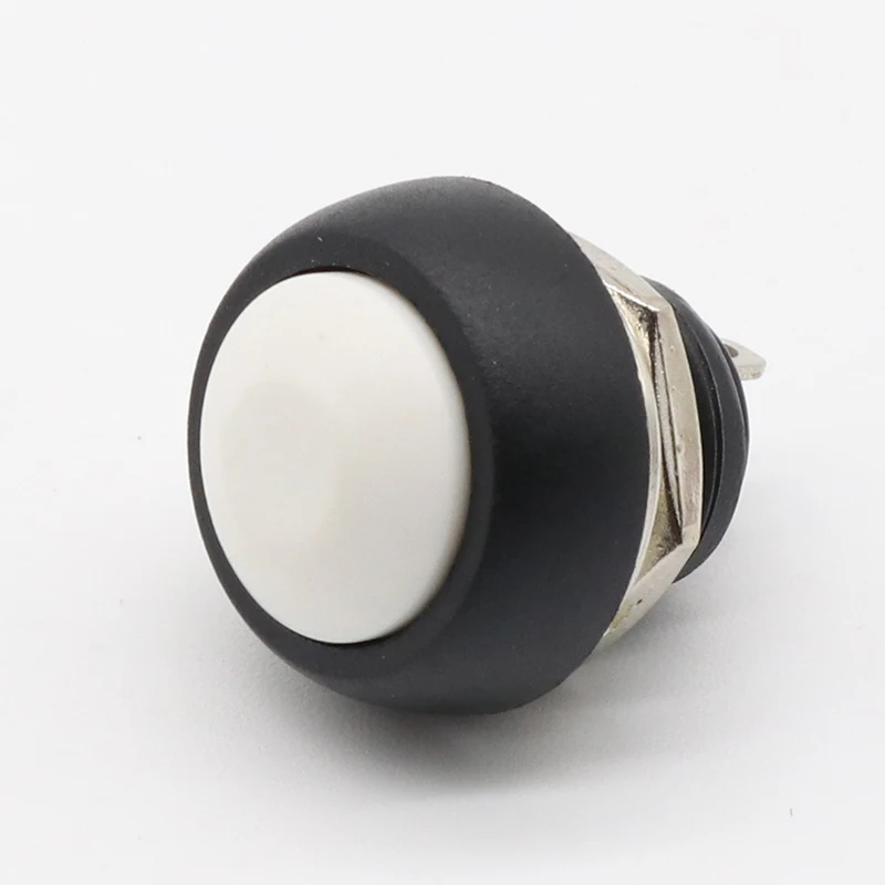 6PCS 12mm 방수 순간 푸시 버튼 스위치 OFF-(ON) 자체 복귀