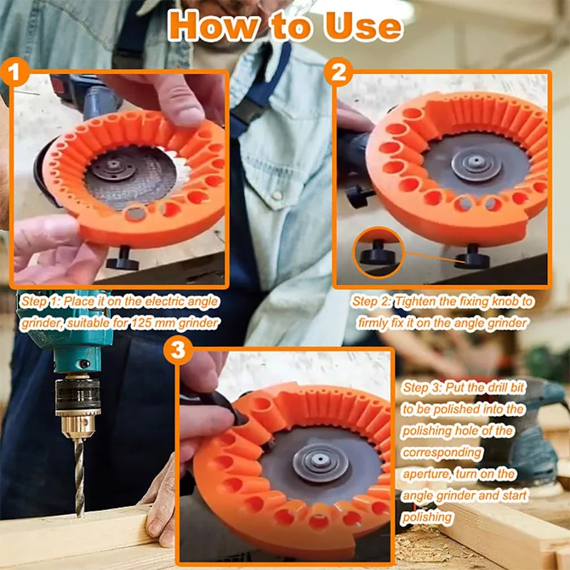 다목적 드릴 비트 그라인딩 숫돌 연마 그라인딩 도구 125mm 앵글 그라인더 전동 공구 부품 2-13mm 드릴 비트