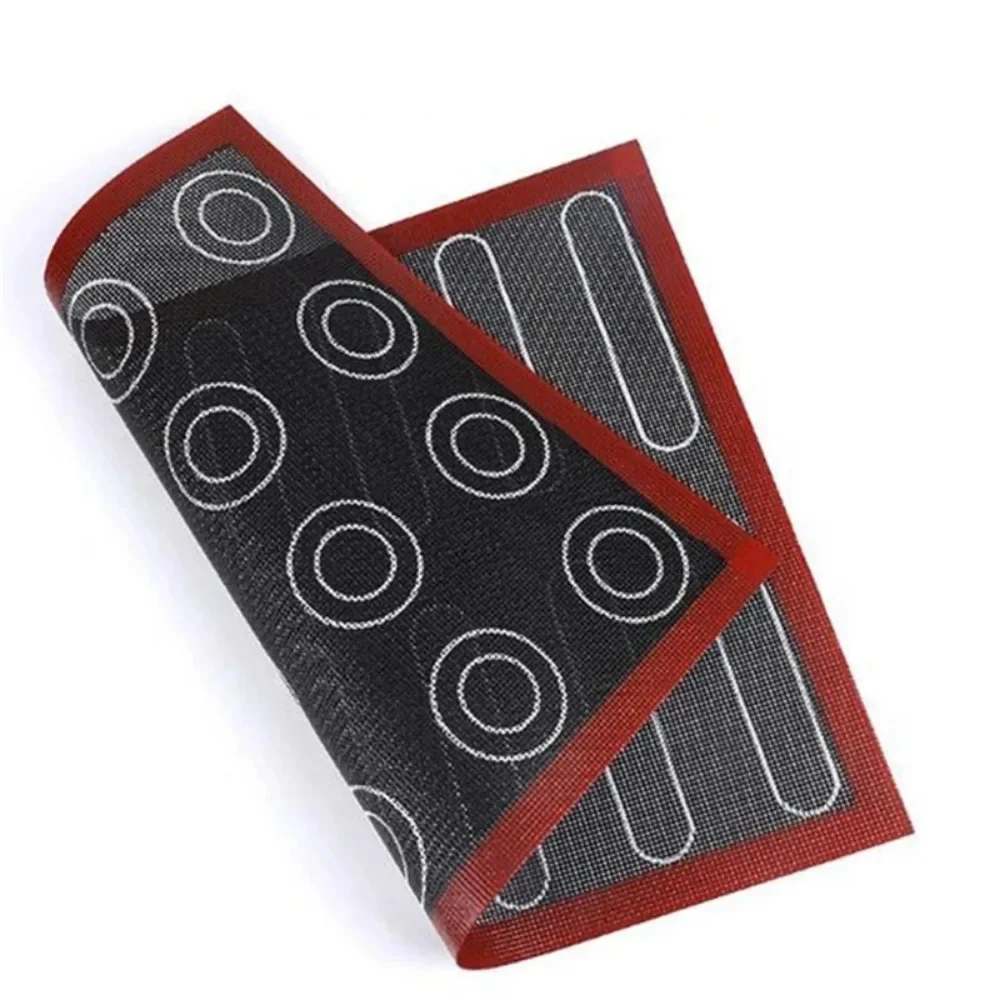 실리콘 30x40cm 양면 인쇄 마카롱 퍼프 베이킹 매트 비 스틱 페이스트리 오븐 케이크 천공 시트 라이너 매트