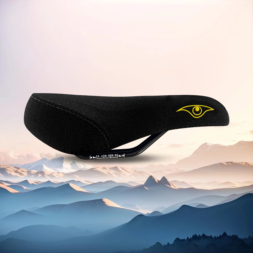 Funsea-자전거 시트, Wheelie Stunt, Big BMX 크루저 자전거 안장, 플란넬, 8mm 레일 자수 로고 시트 커버, Eagle Eye