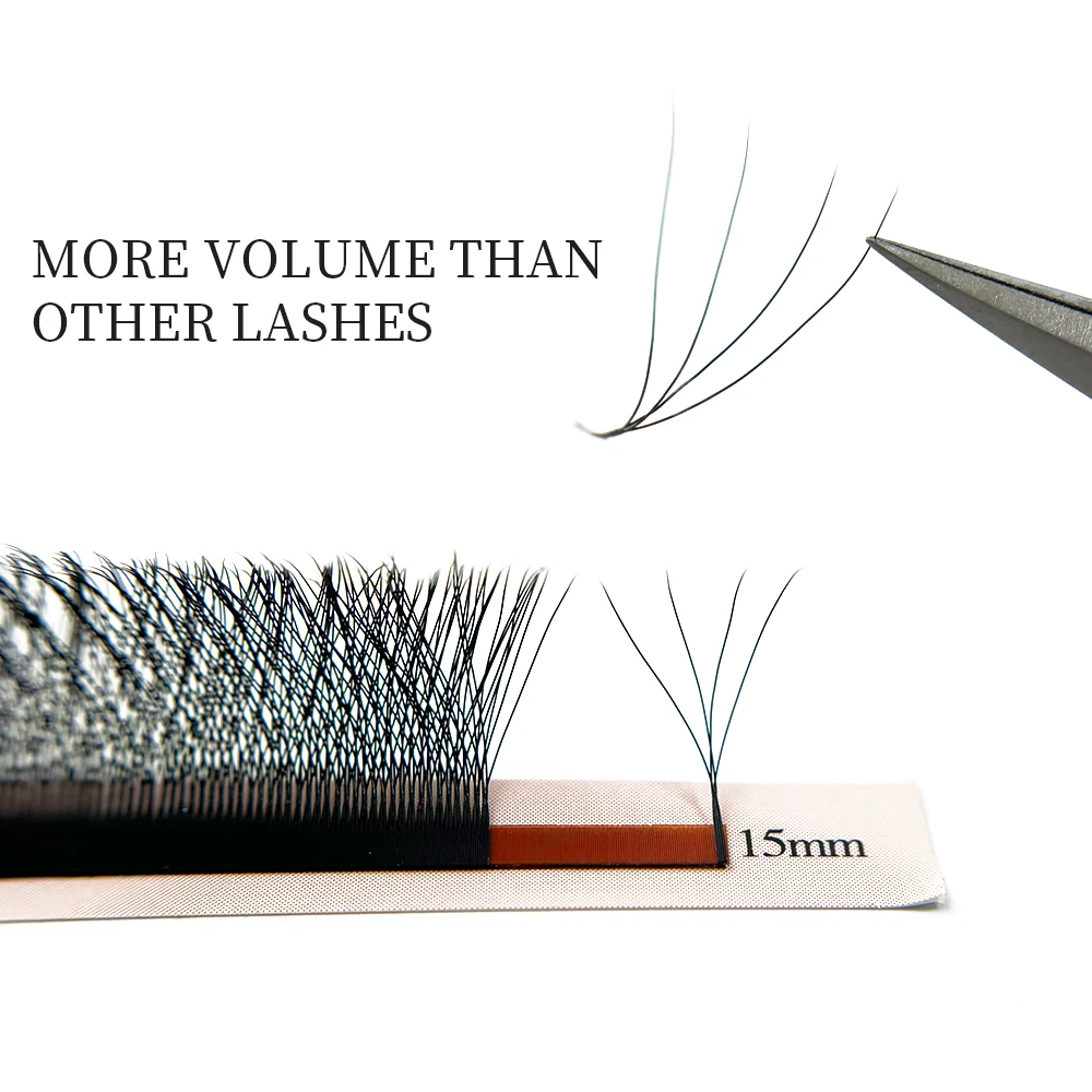 여신 YY W 모양의 속눈썹 2D 3D 4D 5D 6D 7D 8D 자동 꽃 미리 만들어진 팬 속눈썹 확장 자연 개별 속눈썹