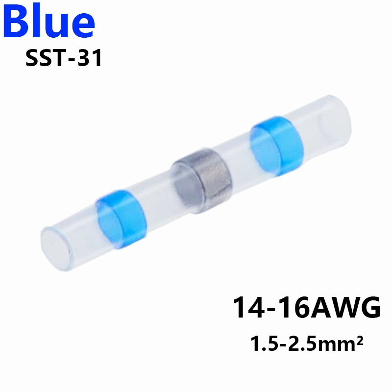 솔더 도장 와이어 커넥터, 3:1 열 수축 절연 전선 단자, 버트 스플라이스 방수, 5 개, 10 개, 20 개, 30 개, 50 개