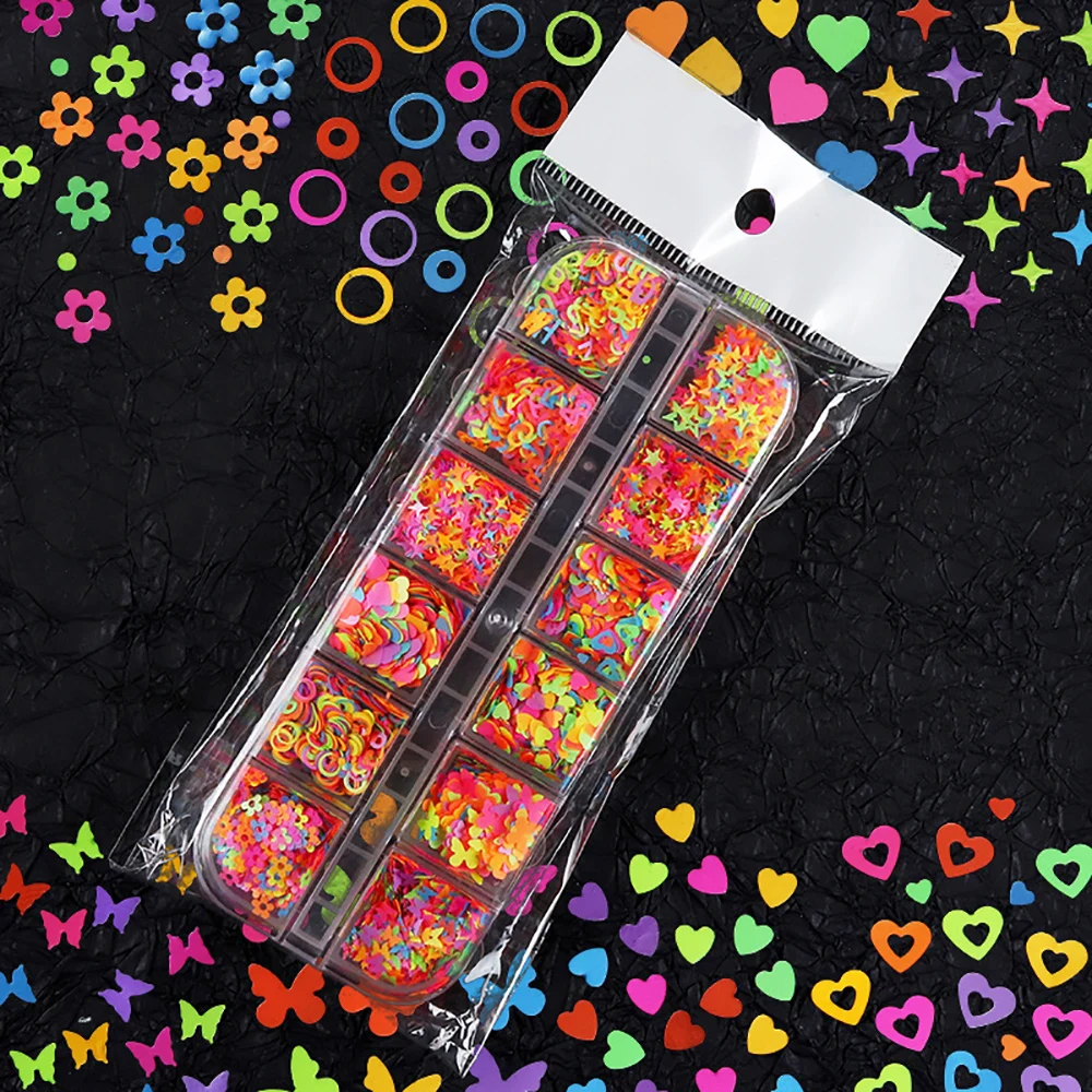 재미를 위해 여러 스타일 혼합 장식 조각 에폭시 수지 금형 필러에 대한 반짝이 조각 DIY 네일 장식 장식 조각 보석 Accessorie