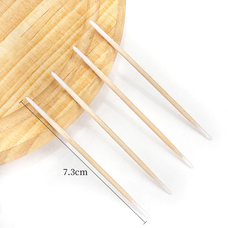 100/300pcs 더블 헤드 목화 면봉 여성 메이크업 목화 팁 의료 나무 스틱 코 귀 청소 건강 관리 도구