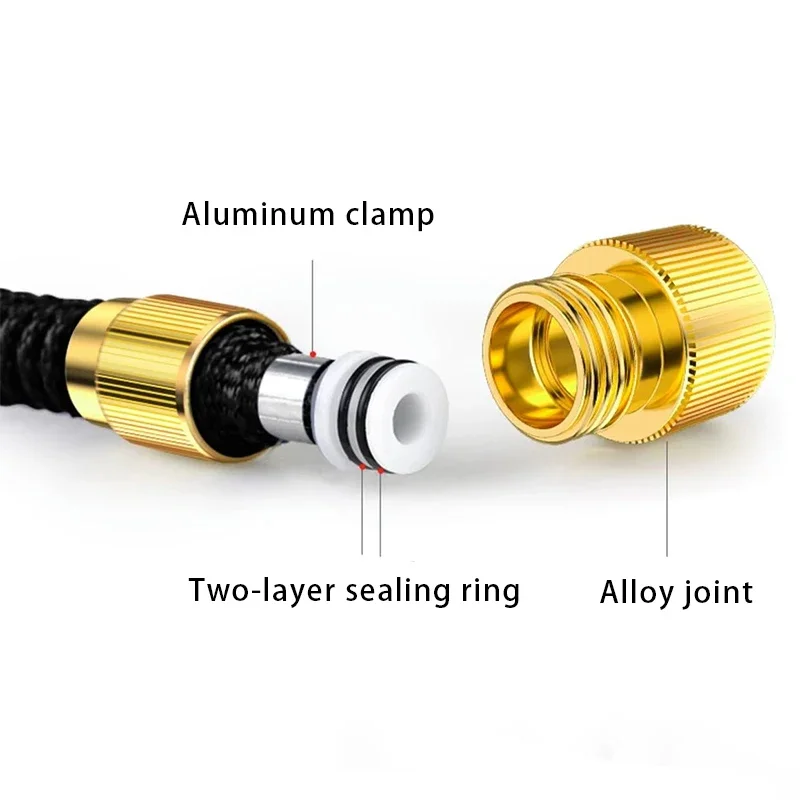 정원 물 호스 릴 확장 가능한 급수 호스 고압 유연한 세차 급수 정원 관개 매직 호스 파이프
