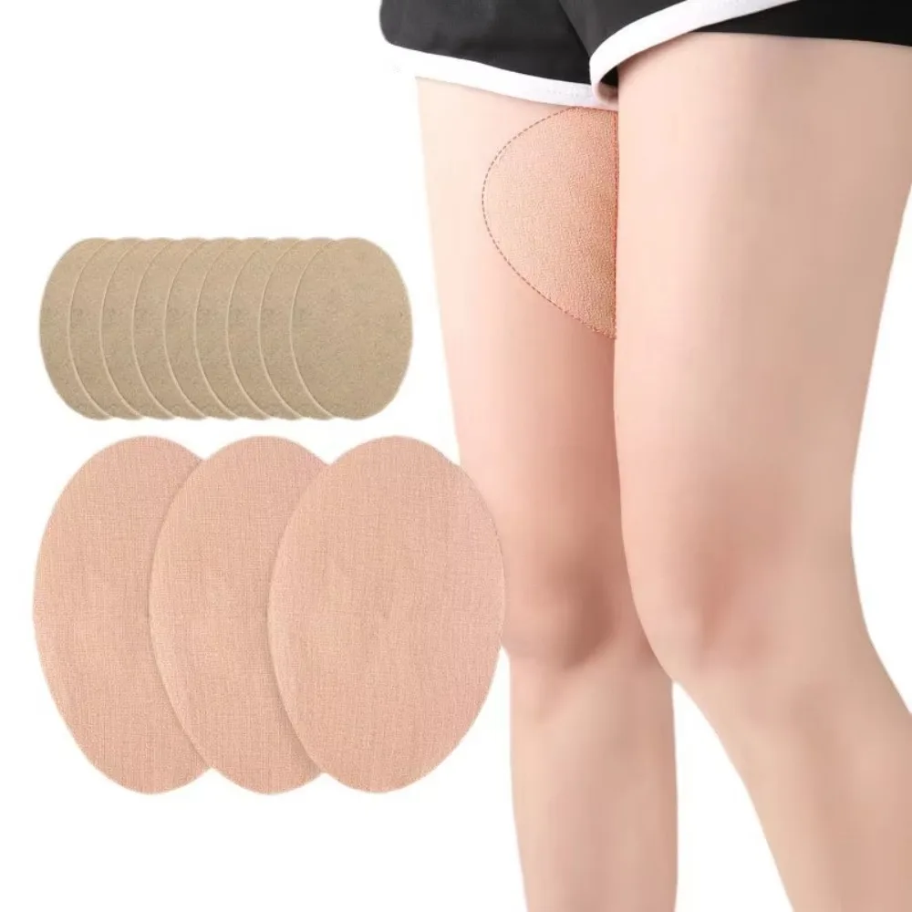 10Pcs Anti-Chafing 허벅지 패드 부직포 자체 접착 마찰 방지 허벅지 스티커 남성 여성을위한 방수 및 통기성