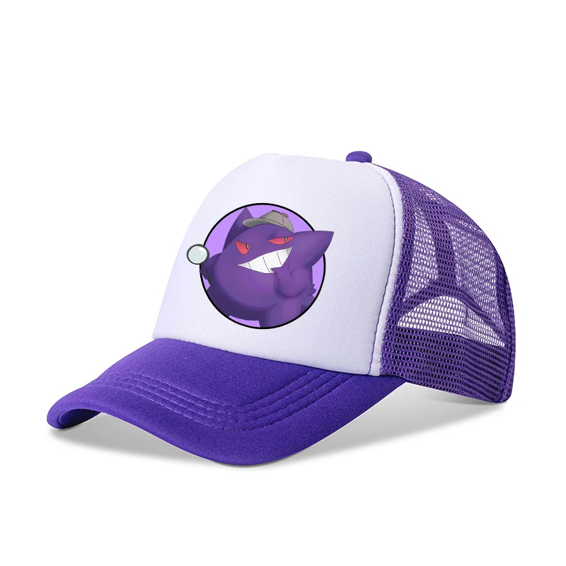 포켓몬 야구 모자 피카추 카와이 애니메이션 피규어 양산 모자 여름 야외 부모 자식 Sunhat 트렌디 오리 혀 모자 선물