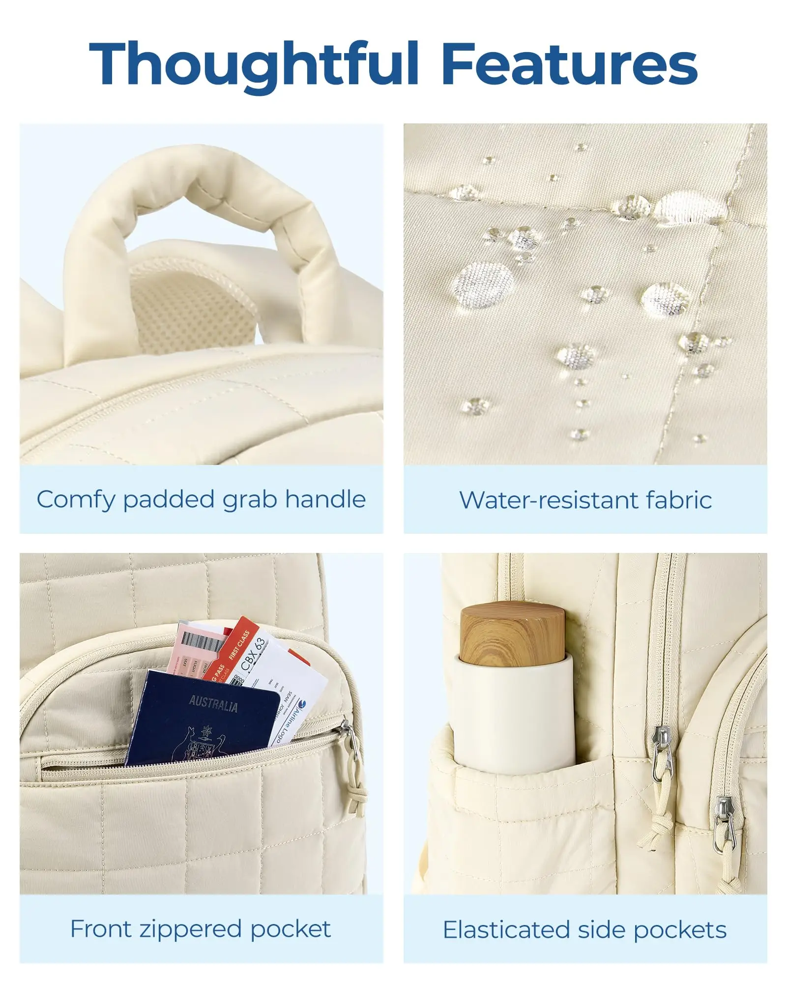 BAGSMART 한국인 후기 많은 여성 백팩, 여자용 방수 대형 대학 백팩, 여행용 백팩, 노트북 책가방, 나일론 백팩