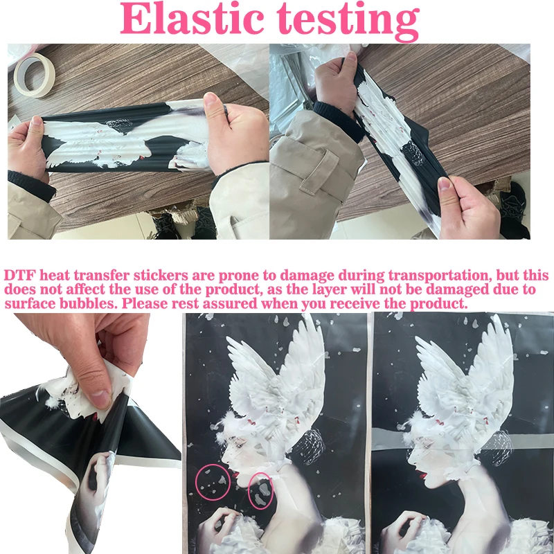 맞춤형 DTF 열전사 스티커, 로고, 텍스트 및 초상화 이미지 인쇄, DIY 의류 및 모자용 세탁 가능 패치