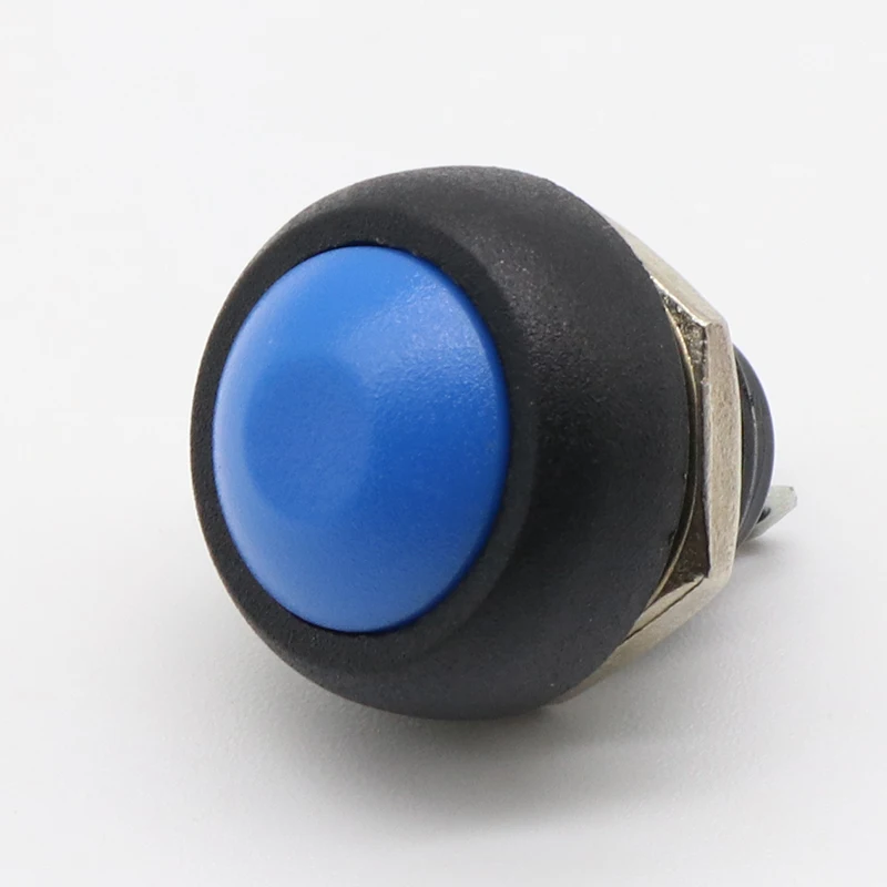 6PCS 12mm 방수 순간 푸시 버튼 스위치 OFF-(ON) 자체 복귀