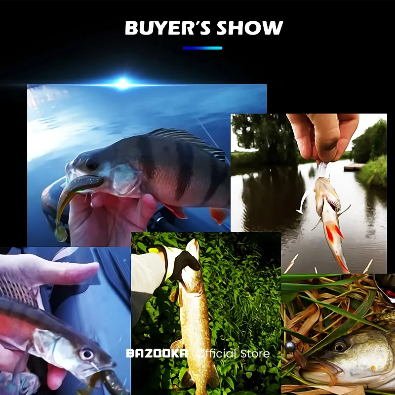 바주카포 쉐드 웜 낚시 소프트 루어 빅 실리콘 90 100mm 미끼 T 테일 Easy Shiner Wobbler Swimbait Pesca Trout Pike Bass Winter
