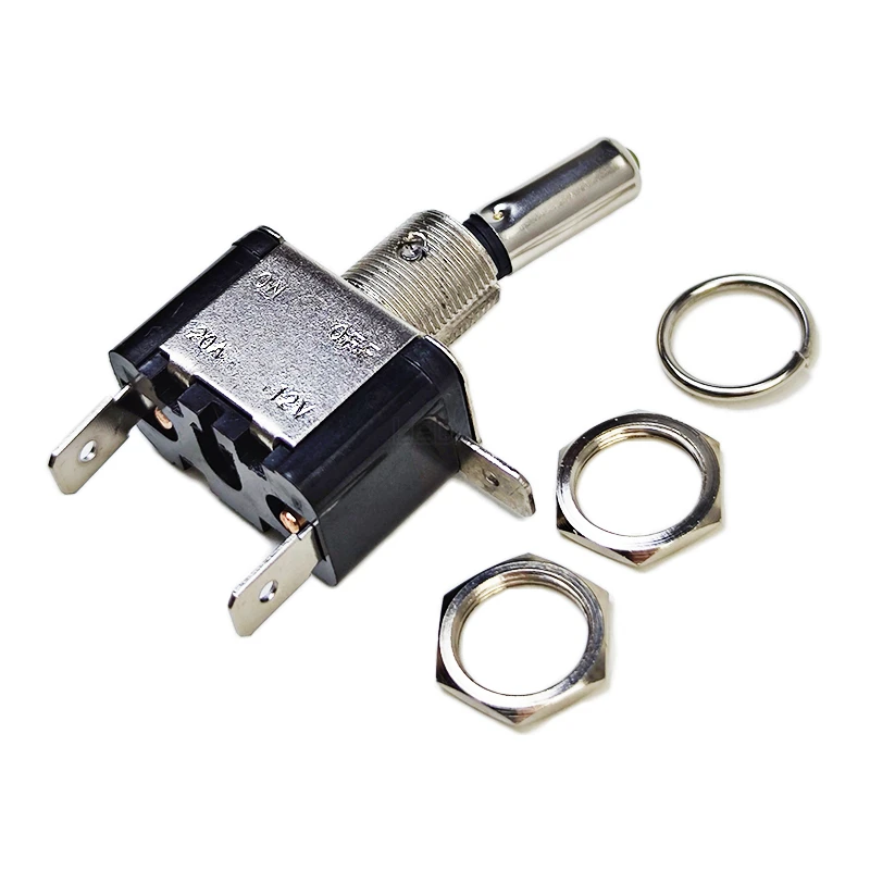 1Pcs 12V 20A 조명 LED 토글 스위치 자동 자동차 보트 트럭 빨간색 파란색 녹색 노란색 흰색