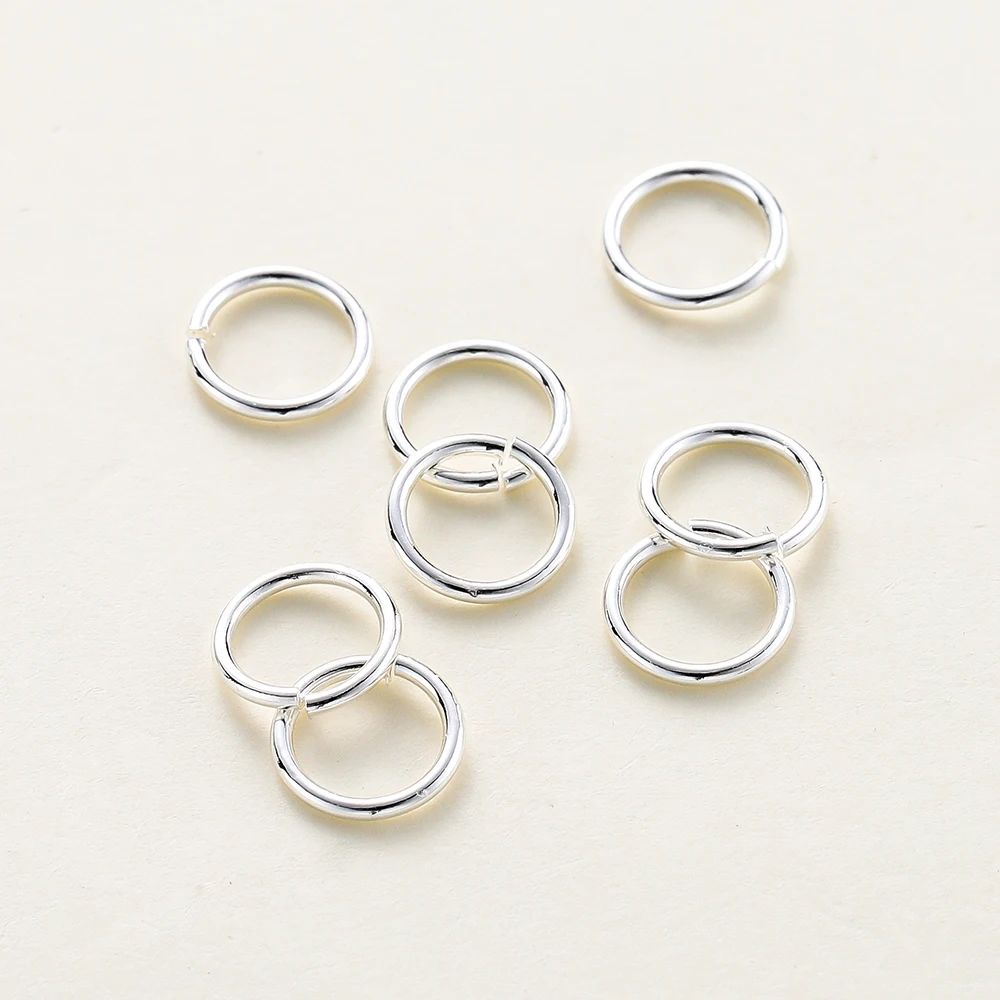 50-200 개/몫 14K/18K 진짜 골드 도금 황동 오픈 점프 링 분할 연결 링 DIY 쥬얼리 도매 액세서리 만들기