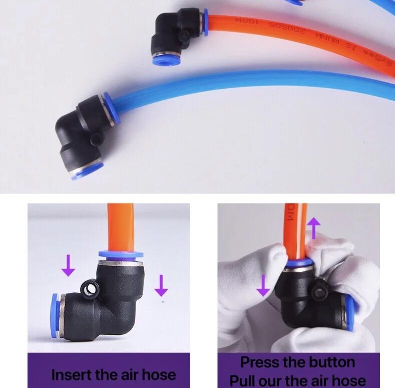 1pcs 블루 PV PVG 공압 피팅 파이프 커넥터 튜브 공기 퀵 피팅 워터 푸시 인 호스 커플 링 4mm 6mm 8mm 10mm 12mm 14mm