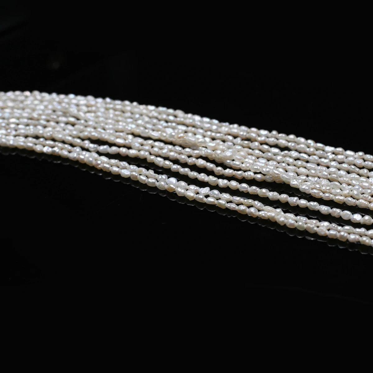 2-3mm 불규칙한 모양의 스트랜드 비즈 쥬얼리에 대한 등급 천연 담수 진주 비즈 DIY 목걸이 팔찌 액세서리 만들기