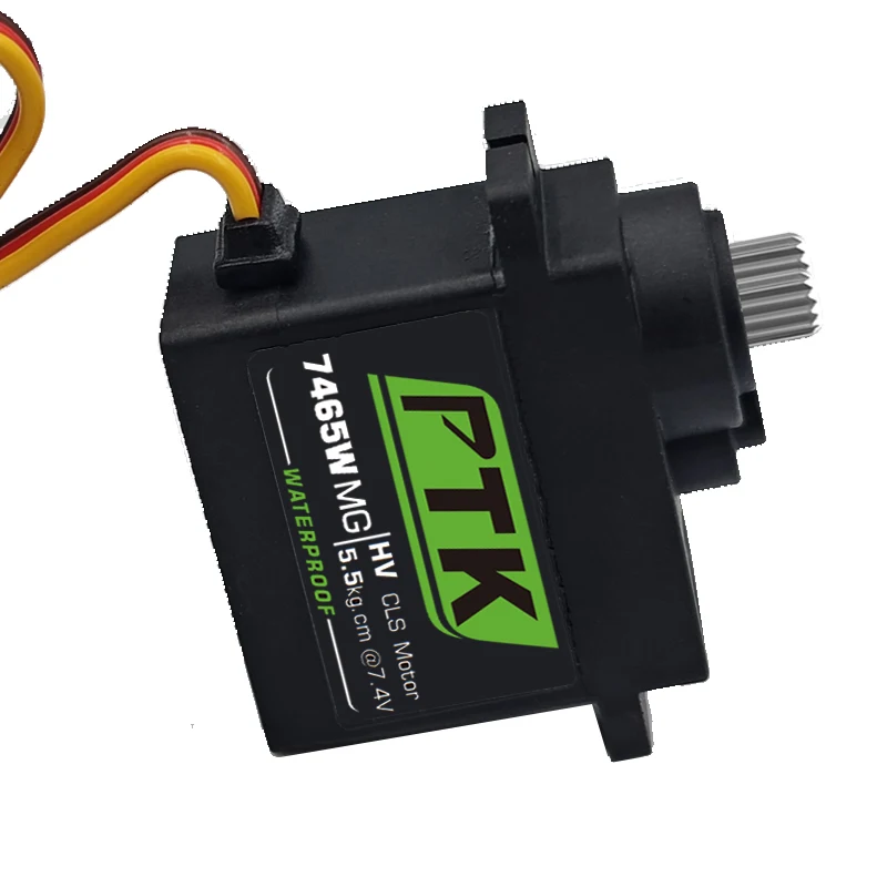 PTK 7465W MG 9g 디지털 서보 메탈 기어 방수 HV 5kg 고정 날개 RC 자동차 헬리콥터 로봇 서보 180 ° 1/8 서보