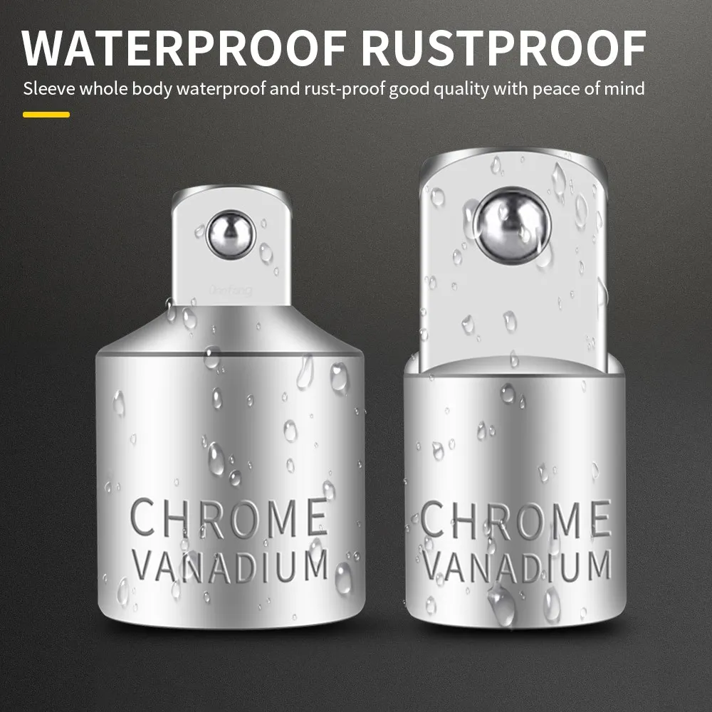 Onnfang 소켓 어댑터 드라이브 헤드 래칫 렌치 1/2 3/8 1/4 CR-V 크롬 바나듐 스틸 자동차 자전거 차고 홈 수리 도구