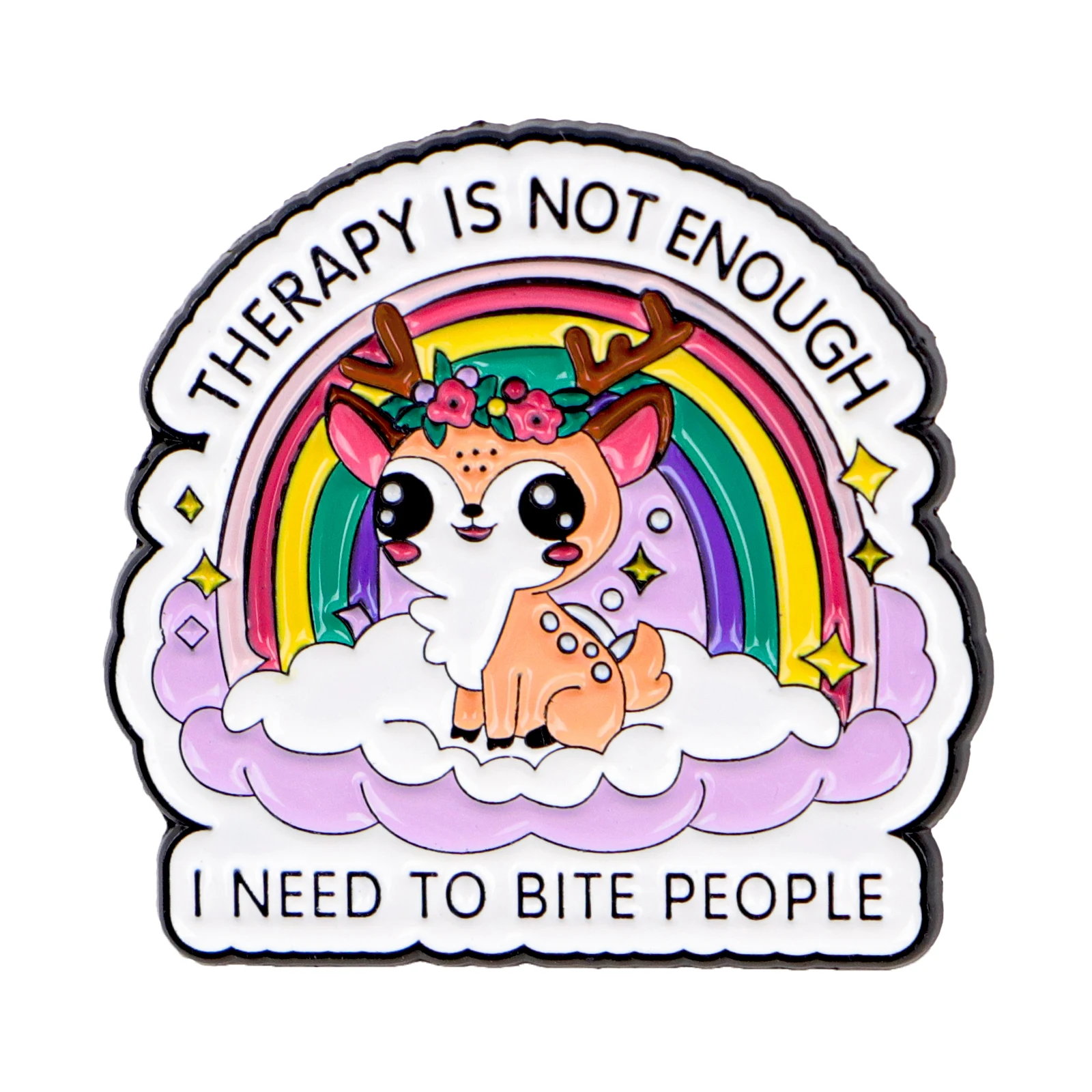 재미 있은 따옴표 에나멜 핀 귀여운 사슴 브로치 소나무 옷깃 핀 배낭에 무지개 배지 의류 액세서리 패션 쥬얼리 선물