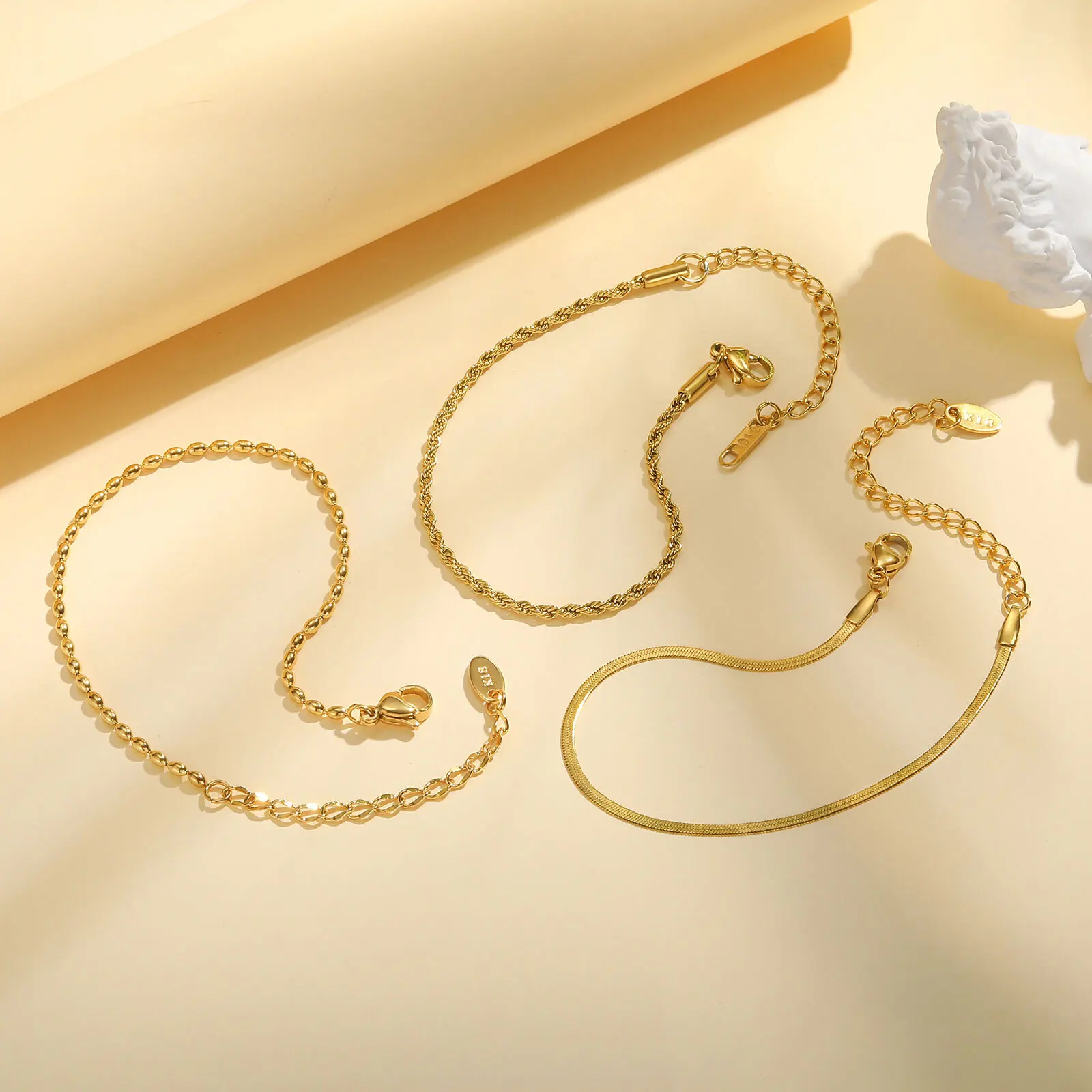 여성용 스트레치 비즈 진주 팔찌, 심플한 쌓을 수 있는 쥬얼리, 10mm