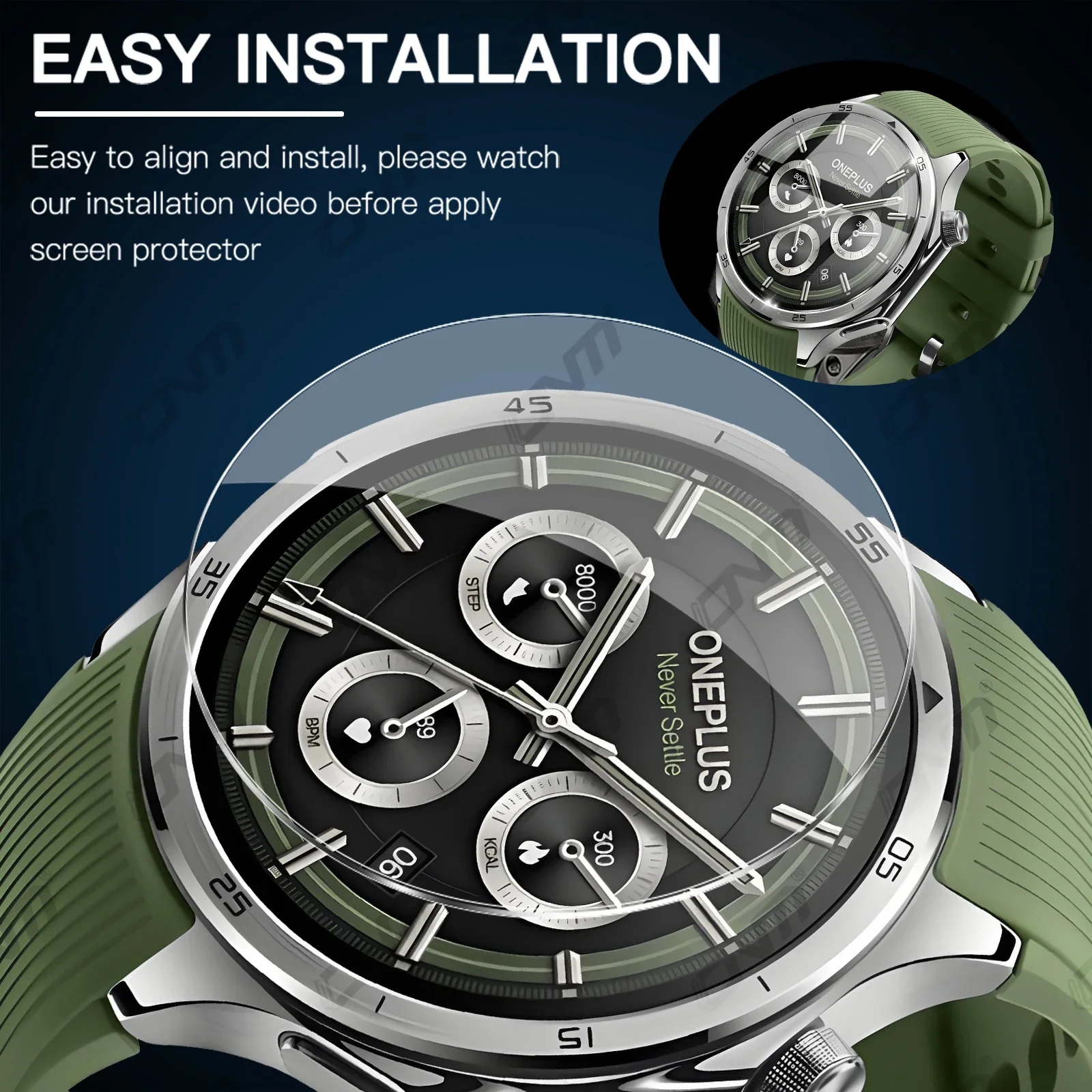 OnePlus Watch 3 용 2.5D 화면 보호기 강화 유리 긁힘 방지 유리 필름 Ultra-HD 보호기 액세서리