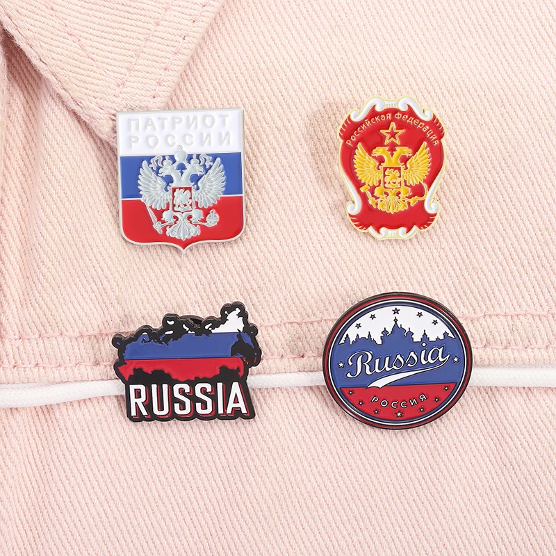 러시아 관세 및 전통 에나멜 핀 러시아 중첩 인형 카잔 모스크바 금속 브로치 옷깃 배지 친구를위한 보석 선물