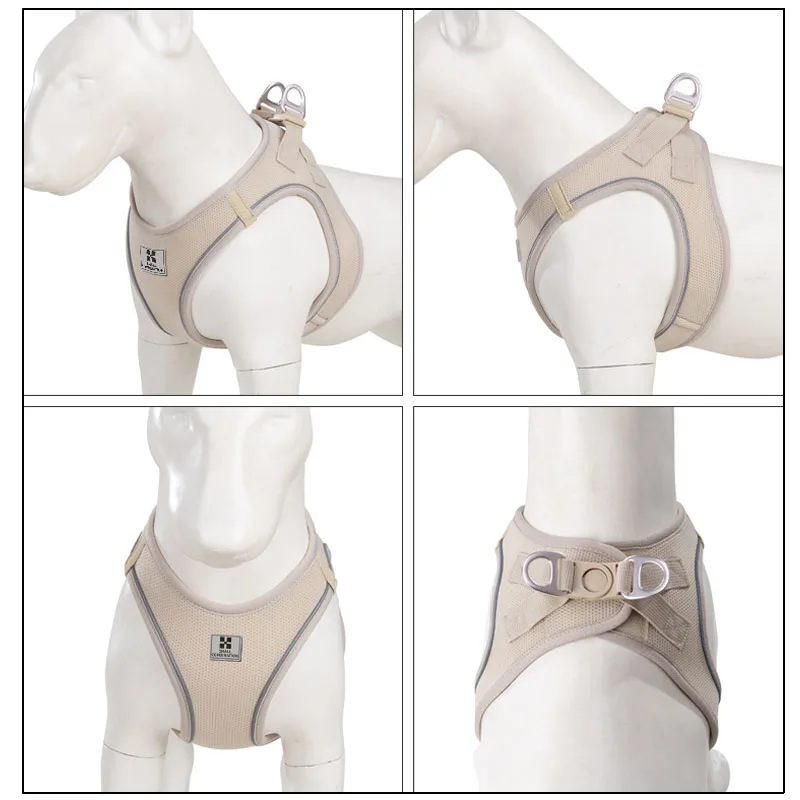 작은 중형 개를위한 개 하네스 가죽 끈 세트 조정 가능한 반사 강아지 고양이 하네스 애완 동물 조끼 치와와 Yorkies 야외 산책