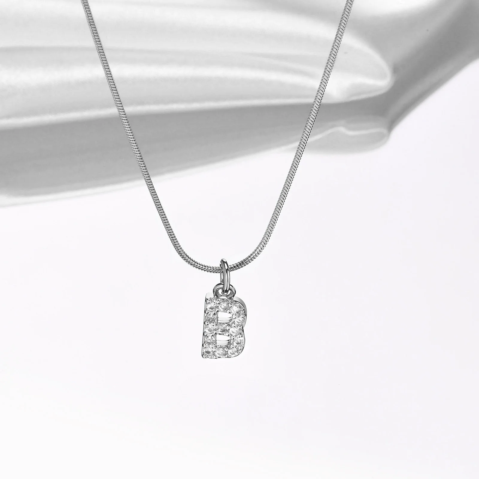 여성용 이니셜 펜던트 목걸이, 알파벳 펜던트, 뱀 체인 목걸이, 우아한 홀리데이 패션 주얼리 칼라, 26 글자 A-Z