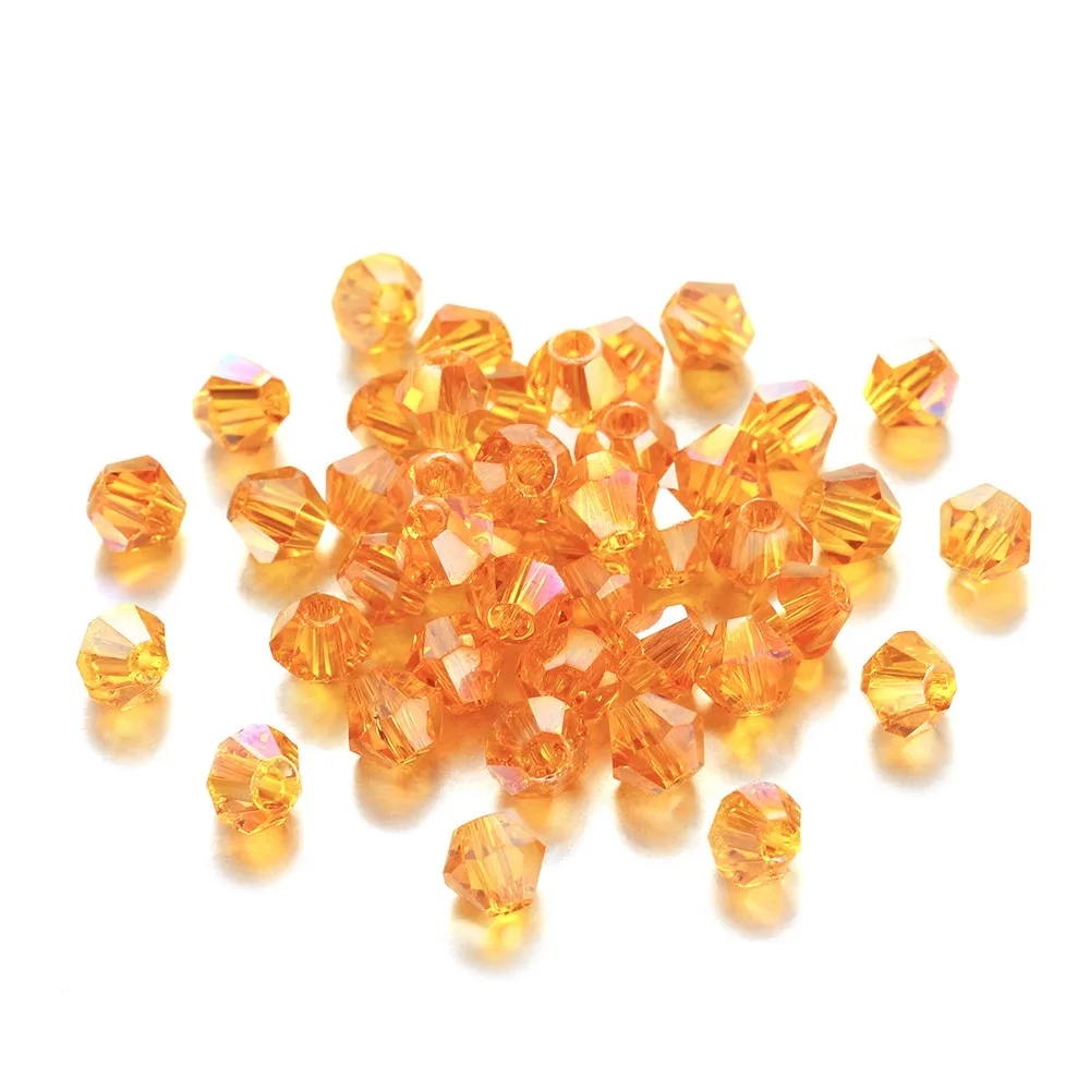 120 개/몫 3mm AB 색상 반짝 이는면 처리 된 유리 구슬 DIY 쥬얼리 귀걸이 팔찌 목걸이 액세서리에 대 한 느슨한 스페이서 구슬