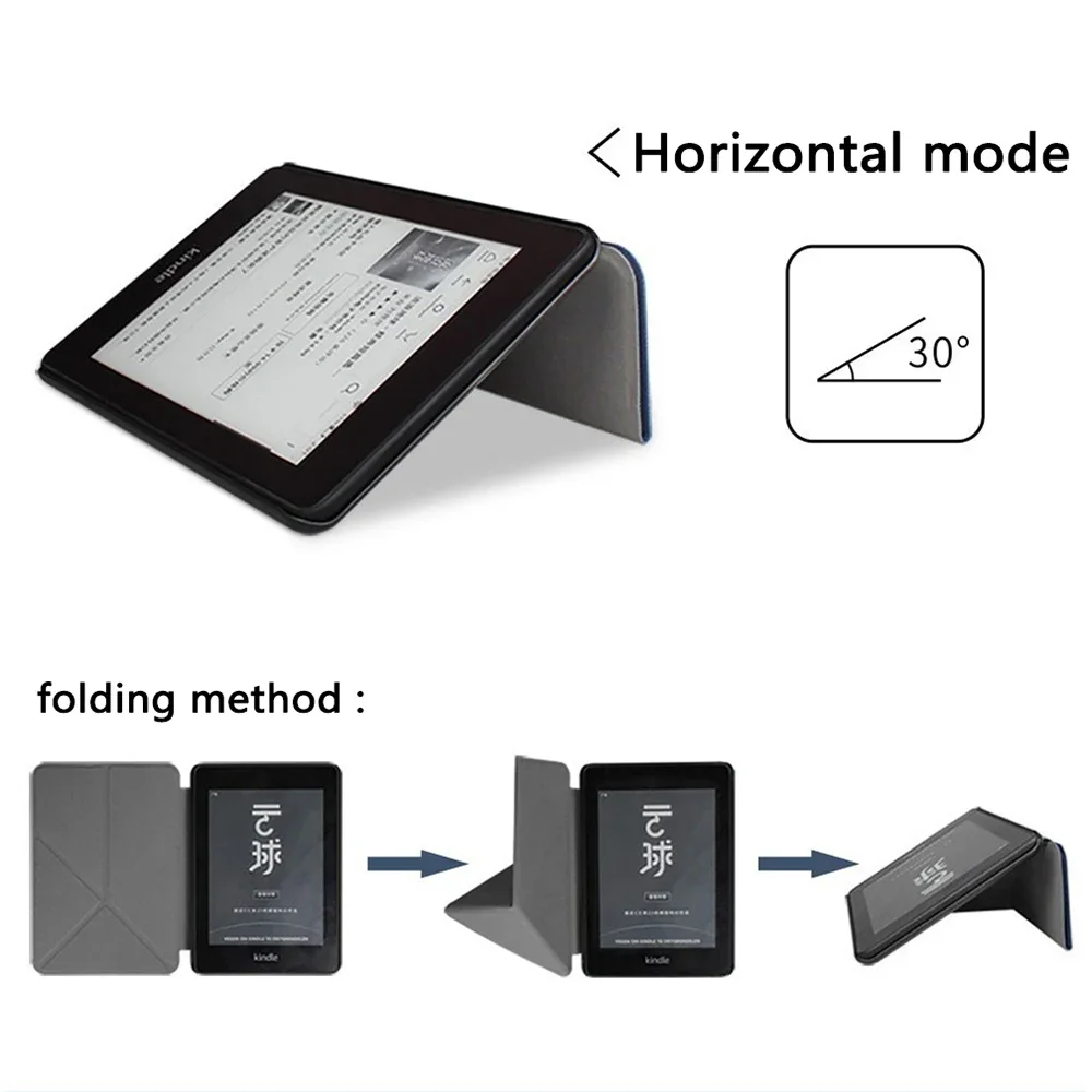 Kindle 용 접이식 스탠드 케이스 2024 2022 2021 Paperwhite Colorsoft 1 2 3 5 6 10th 11th 12th Generation 6 6.8 7 인치 파우치 커버