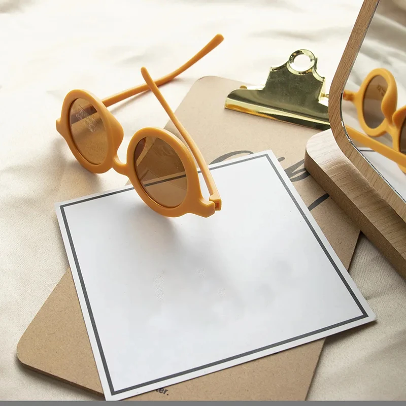 어린이 안경 선글라스 무광택 마카롱 어린이 여름 선글라스