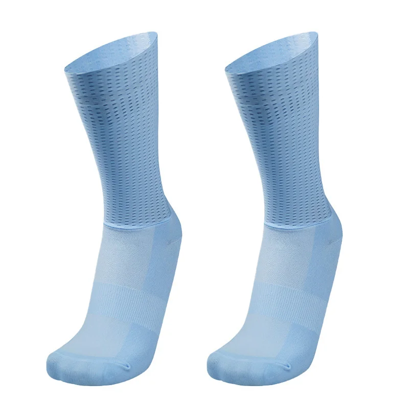 에어로 실리카 새로운 젤 여름 양말 자전거 팀 미끄럼 방지 사이클링 통기성 프로 레이싱 스포츠 양말 남성 여성 Calcetines Ciclismo