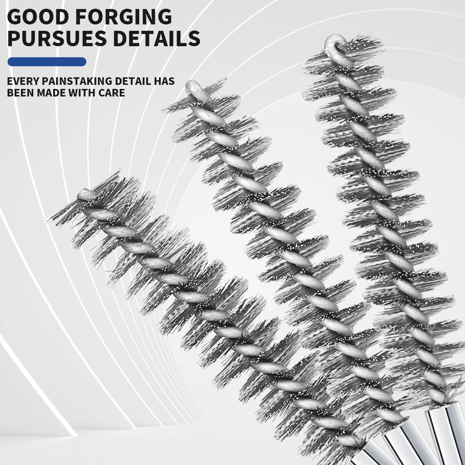 1PC 와이어 튜브 기계 청소 브러시 페인트 리무버 녹 청소기 금속 손잡이 굴뚝 세척 연마 도구