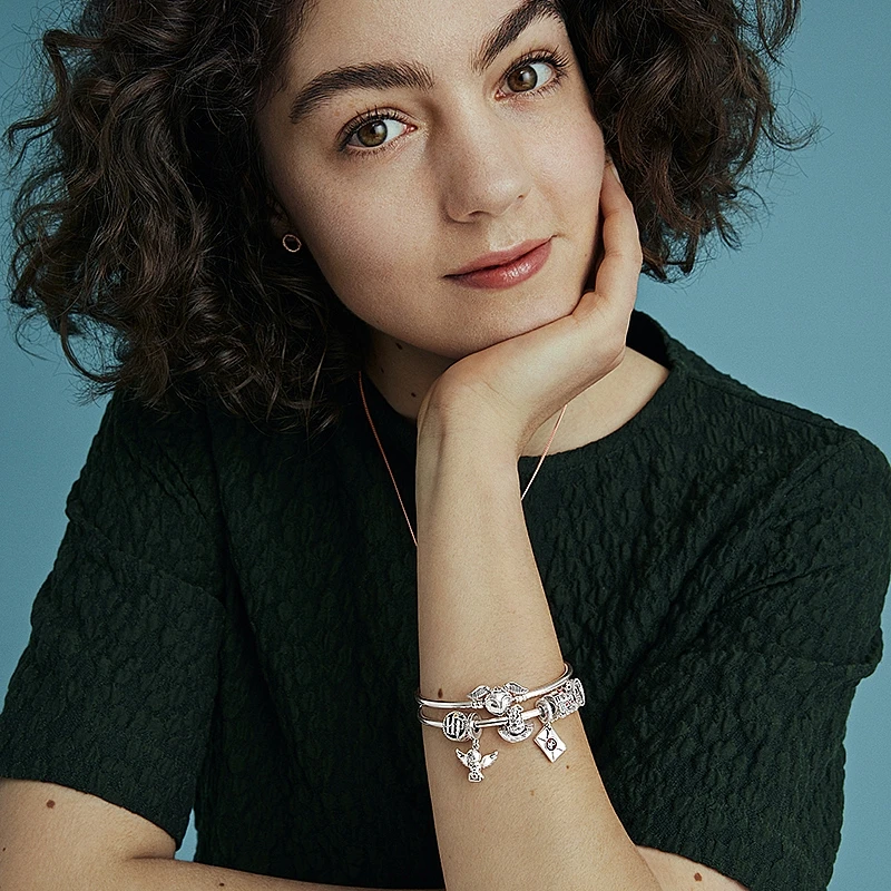 디즈니 포터 참 비즈 해리 핫 시리즈 925 스털링 실버 여성용 오리지널 925 팔찌 뱅글 펜던트 DIY 쥬얼리 선물