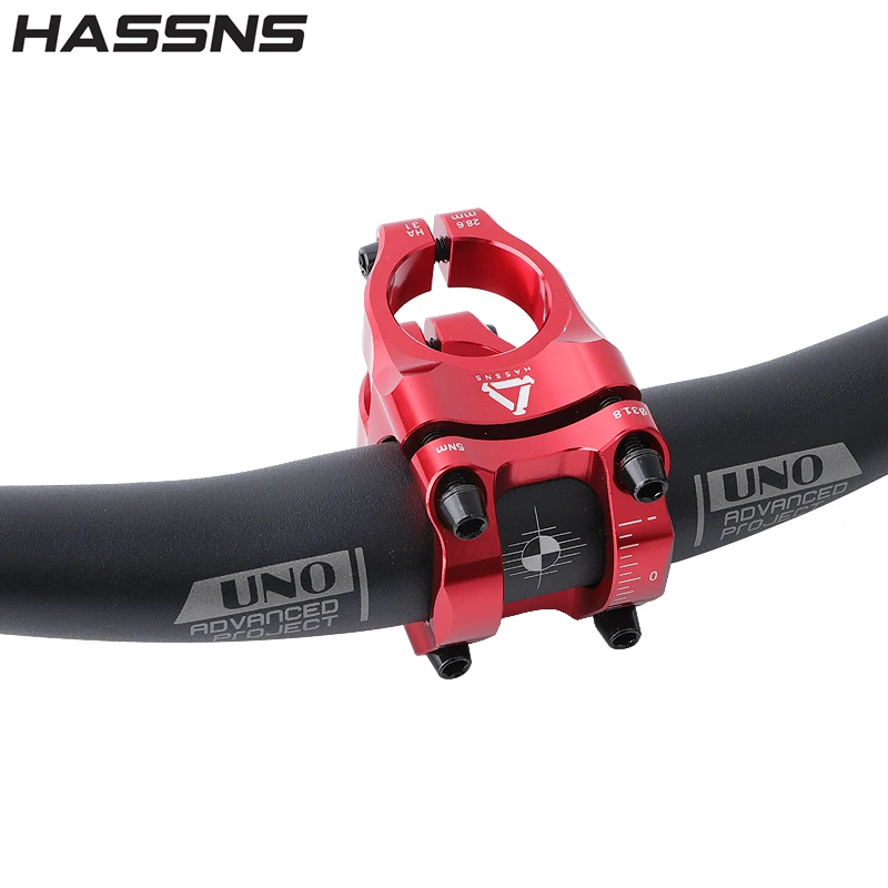 HASSNS HA31 산악 자전거 줄기 35mm 도로 자전거 짧은 전원 Mtb 전원 줄기 막대 핸들 바 테이블 조정 가능한 라이저 31 8 사이클링