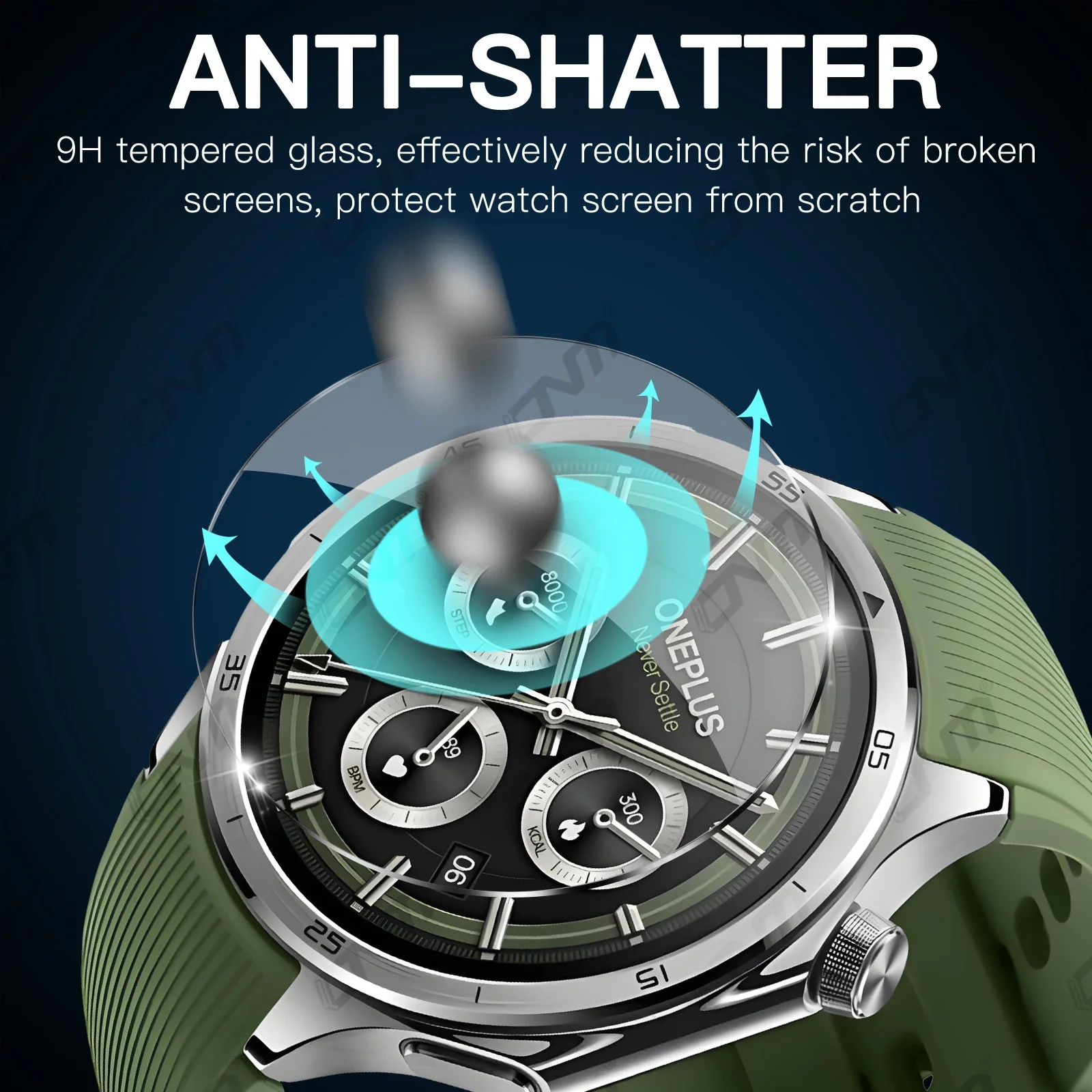 OnePlus Watch 3 용 2.5D 화면 보호기 강화 유리 긁힘 방지 유리 필름 Ultra-HD 보호기 액세서리