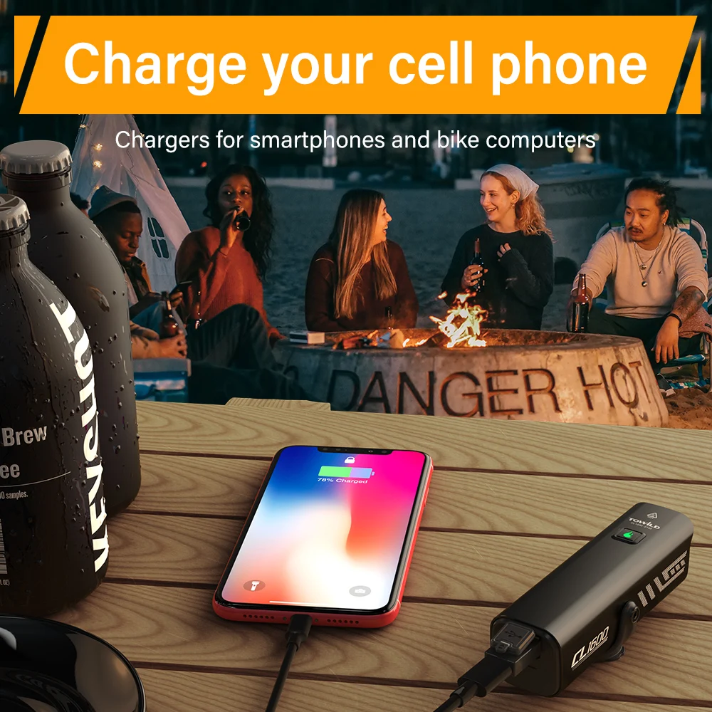 TOWILD CL1600LM 자전거 라이트 5000mAh 자전거 라이트 IPX6 손전등 알루미늄 전면 램프 Type-C 충전 MTB 도로 사이클링 헤드 라이트