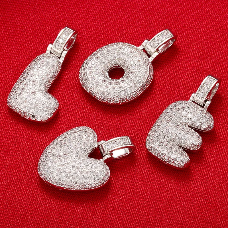 ZHUKOU 여성용 섬세한 26 실버 컬러 문자 펜던트, 수제 DIY 목걸이 귀걸이, 쥬얼리 액세서리 모드: VD61, 20x29mm