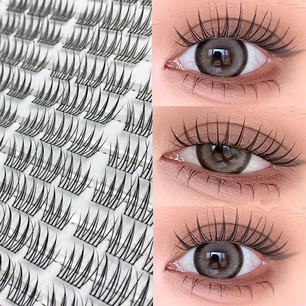 1/box 90 클러스터 아이돌 가짜 속눈썹 블랙 자연 만화 속눈썹 애니메이션 속눈썹 대용량 속눈썹 확장 중국어 메이크업